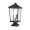 Z-Lite Beacon 3 Light Outdoor Pier Mounted Fixture, Oil Rubbed Bronze & Clear Beveled 568PHXLS-SQPM-ORB - alternate 5
